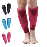 HiRui Calf Compression Sleeves, Calf Brace Shin Guards Calf Support Leg Compression Socks for Soccer Cycling, Shin Splint, Varicose Vein, Calf Pain Relief, Travel Nurses Runners (Pair) (Pink, M)