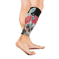 Calf Guard Sleeves Beautiful Trendy Skull with Flowers Sports Calves Guards Sleeves for Running, Basketball, Baseball, Football