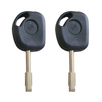 New Replacement Transponder key Chipped Uncut Blade- Chip 4D60 Glass for Jaguar (2 Pack)