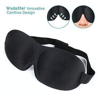 WuduStar Sleep Mask, Comfortable and Supple Sleeping mask, Sleep Mask for Women and Men,Adjustable 3D Contoured Eye Mask, Blocks The Light Completely, Best Blinder for Travel, Shifts & Naps (Black)