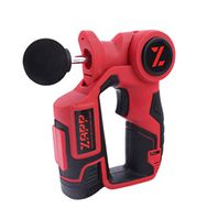 Massage Gun - Red ZAPP Chiropractic Massager with Multiple Heads - ZAPP Trigger Point Massager - Jigsaw Massager - Portable, Cellulite, Rechargeable Massage Device with 6 Variable Speeds