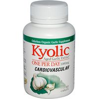Wakunaga - Kyolic, Aged Garlic Extract, One Per Day, Cardiovascular, 1000 mg, 60 Caplets - 3PC