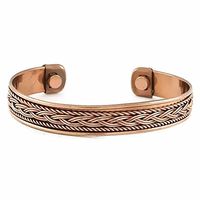 Adjustable Copper Magnetic Bracelet/Cuff for Men and Women - CF 580I