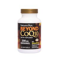NaturesPlus Beyond CoQ10-200 mg Ubiquinol - 60 Easy to Swallow Softgels - High Potency, High Absorption Supplement, Promotes Heart Health, Antioxidant - 60 Servings