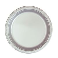 Hanna K. Signature Collection 50 Count Plastic Plate, 7-Inch, Silver