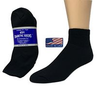 Diabetic Socks, Creswell Diabetic Socks, 12 Pack (1 Dozen Pairs), for Men and Women, Medical Socks for Neuropathy, Edema, Diabetes, Non-Binding, Low Cut Length, Size 13-15 X-Large, Black
