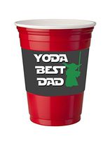 4 Pack of Vinyl Decal Stickers for Disposable Cups/Yoda Best Dad