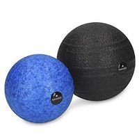 Navaris Fascia Massage Balls Set (3 Inch and 4 Inch) - Myofascial Deep Tissue Muscle Therapy for Back Legs Neck Foot - Trigger Points Roller (2 Pack)
