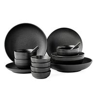 BLWX - Japanese style dishes set home eating bowl ceramic retro plate tableware - 3 combinations bowl (Size : 17 pieces)