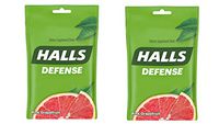 Halls Defense Pink Grapefruit Vitamin C Drops - with Immune Support - 30 Drops (Pack of 2) Total 60 Drops