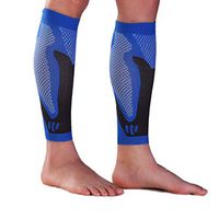 LTHAOO Calf Compression Sleeves -(20-30mmhg) Leg Compression Socks for Shin Splint, Calf Pain Relief - Men Women Sleeve for Running, Cycling, Maternity, Nurses.（Blue1-XXL