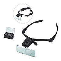 EXTR ANT Head Mounted Magnifying Glasses with LED Illuminated Visor,5 Detachable Lenses(1X to 3.5X Zoom) Headband Magnifier for Reading, Jewelry Loupe, Watch, Electronic Repair
