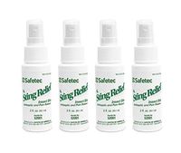 Safetec Sting Relief Spray 2oz Spray Bottle (Pack of 4) for Insect Bites & Stings