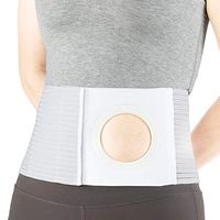 REAQER Adjustable Ostomy Hernia Belt (Hole 3.14") Unisex Stoma Support with Stoma Opening for Colostomy Bag to Prevent Parastomal Hernia (waist/41.34-45.28")