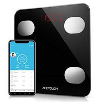 ZOETOUCH Body Fat Scale, Body Composition Monitor, Smart Bathroom Scale Digital Weight Scale Compatible with iOS and Android, Sync Data with Apple Health, Google Fit & Fitbit APP, Up to 396lb