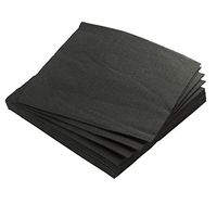 Exquisite 50 Pack of Luncheon Paper Napkins The 2 Ply Party Napkins are Highly Absorbent of Vibrant Colors - Black Napkins
