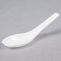Petite 5" Asian Plastic Spoons White 50 per Pack
