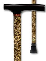 Walking Cane T Handle Derby Leopard Print Design Adjustable Aluminum Men or Womens Walking Canes