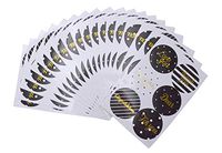 Pack of 120 Love You Thank You for You Decorative Adhesive Label 1.77 '' Personalized Stickers Packaging Seals Crafts Handmade Baked Envelope Label Decorative Sticker(Black and White 120 pcs)