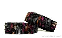 Designer Anti Nausea Bracelets (Pair) Magenta Magic (Medium/Average 8")