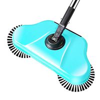 Nerioya Household Cleaning Hand Push Automatic Sweeper Broom – Including Broom and Dustpan and Trash Bin – Cleaner Without Electricity Environmental