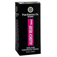 Pure Essential Oil Works Allergy Relief Blend, 100% Pure, Natural, Paraben-Free and Therapeutic Grade with Euro-Style Dropper, 0.33 Ounces