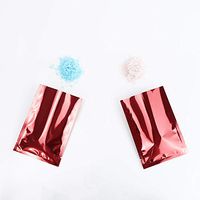 Glossy Red Heat-Sealable Portable Open-Top Mylar Single-Serving Sample Packets (3 oz (4.7" x 7.1"))