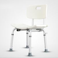 Deluxe Height Adjustable Aluminium Bath/Shower Chair with Back and Shower Head Holder -by TIANTA (Size : A)