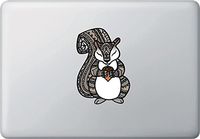 Yadda-Yadda Design Co. Squirrel - Patterned Squirrel - Vinyl Laptop Tablet Decal - Copyright2016 (Size Choices) (Medium, 3.5" w x 5" h)
