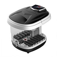 Foot tub Foot Massagers Automatic Footbath Electric Massage Heated Foot Bath Foot Bath Barrel Pedicure Machine Home Thermostat Massage Tools (Color : White, Size : 403527cm)