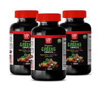antioxidant Supplement Organic - Organic Greens Complex - Raspberry Supplement - 3 Bottles 180 Tablets