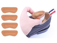 Leather Heel Grips Liner,Non Slip Inserts for Men Women Shoes Too Big,Shoe Filler Improved Shoe Fit and Comfort,Prevent Blisters (Khaki, Thick)