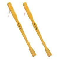 2PCS Eco-Friendly Bamboo Back Body Massager Scratcher Backscratcher Stick for Itchy Skin Back with Larger Head 18.5inch Length
