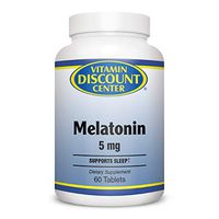 Vitamin Discount Center Melatonin 5 mg with Vitamin B6, 60 Tablets