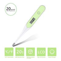 Upgraded Digital Basal Thermometer, HITON Oral Thermometer with Beeper and Memory Waterproof Baby Thermometer for Fever Child Adult Kids Detection with Quick 20 Second Read Time (Green)