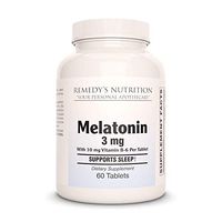 Melatonin Remedys Nutrition Vegan MEGA Strength 3 mg per Capsule/ 180 mg per Bottle Vcaps
