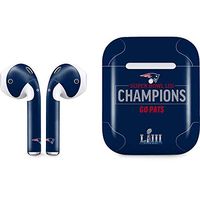 Skinit Decal Audio Skin for Apple AirPods with Wireless Charging Case - Officially Licensed NFL Super Bowl LIII Champions Go Pats Design