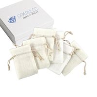 Sparkles Make It Special 6-pcs 3 x 4 Inch Burlap Favor Bags Rustic Wedding Party Gift Pouches Brown