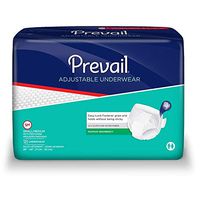 Prevail Adult Underwear, SUPER PLUS ADJUSTABLE, Size Medium, Full Case of 72 Briefs (146-2480)