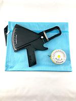 Slim Guide Skinfold Caliper AnthroFlex Kit with Body Mass Index BMI Tape Measure, Transport Bag, and Instruction Manual with Charts for Measuring Body Fat Percentage - 1.0 mm Precision (Black)