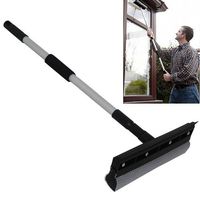 Wideskall 24-38" inch Extendable Rubber Window Cleaning Squeegee & Sponge for Windshield