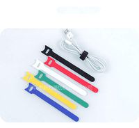 ZRM&E 50PCS Reusable Cord Organizer Fastening Cable Ties Holder for Office Home Wire Wrap Management Storage Straps Mixed Colors