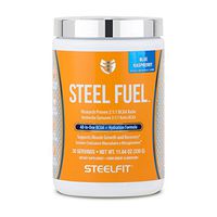 SteelFit Steel Fuel - Branched Chain Amino Acids - 5g BCAA Blend - Muscle Recovery Endurance Powder - Added Hydration with Coconut Water Powder - Sugar Free - Vegan - Blue Raspberry - 30 Servings