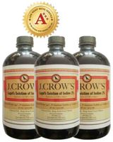 J.CROW'S® Lugol's Solution of Iodine 2% 16 oz Three Pack (3 Bottles)