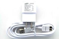 Samsung Authentic OEM Micro-USB 3.0 Charger 2.0-Amp for Samsung Galaxy S5 and Note 3 - Non-Retail Packaging - White