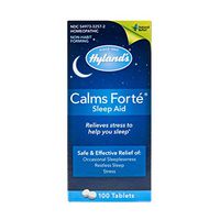 Sleep Aid Tablets, Calms Forte by Hyland's, Natural Anxiety, Stress, and Insomnia Relief Supplement, Quick Dissolving, 100 Count