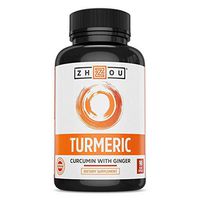 Turmeric Curcumin and Ginger with Bioperine 1800 mg – Includes 95% Curcuminoids – Extra Strength Antioxidant for Maximum Joint Comfort and Mobility - Non-GMO & Gluten Free - 90 Veggie Capsules