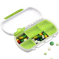 Fucool® Mini Portable 6 Slots Travel Medical Pill Box Medicine Storage Dispenser Holder (Random Color) …