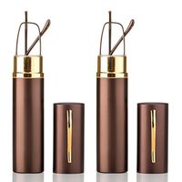 Newbee Fashion -"Pocket" Readers Ultra Compact Spring Temple Reading Glasses w/Portable Pocket Clip Aluminum Case 2 Pack