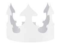 Hygloss 65243 Paper Creative Crown, White, Pack of 24, 24 Pieces, Set